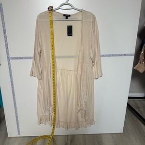 Torrid Cream Open-Front Shrug
